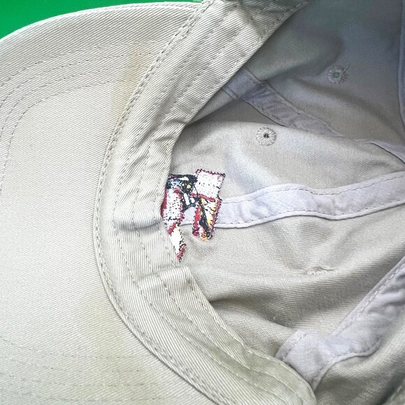 Decky Sprint Car Racing Hat Red Yellow Embroidered Dirt Track Cap Tan Dad Hat - Picture 8 of 11